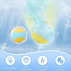 TranquilBliss premium bath bomb dissolving in warm water creating rich colorful bubbles and fizz.