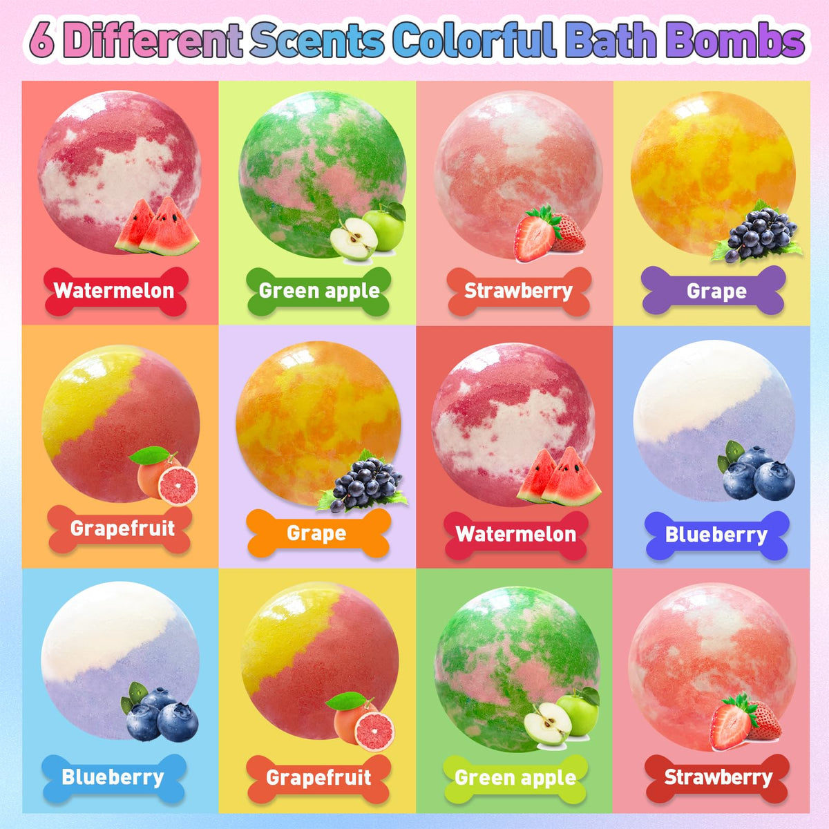 Santrela moisturizing bath bombs dissolving in water with rich colourful bubbles
