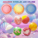 Individually wrapped colourful bath fizzes for girls dry skin moisture care