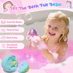 Kid friendly non staining natural fruit scented bath bombs ingredients display