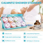 Close up view of the moisturizing shea butter infused shower steamer texture
