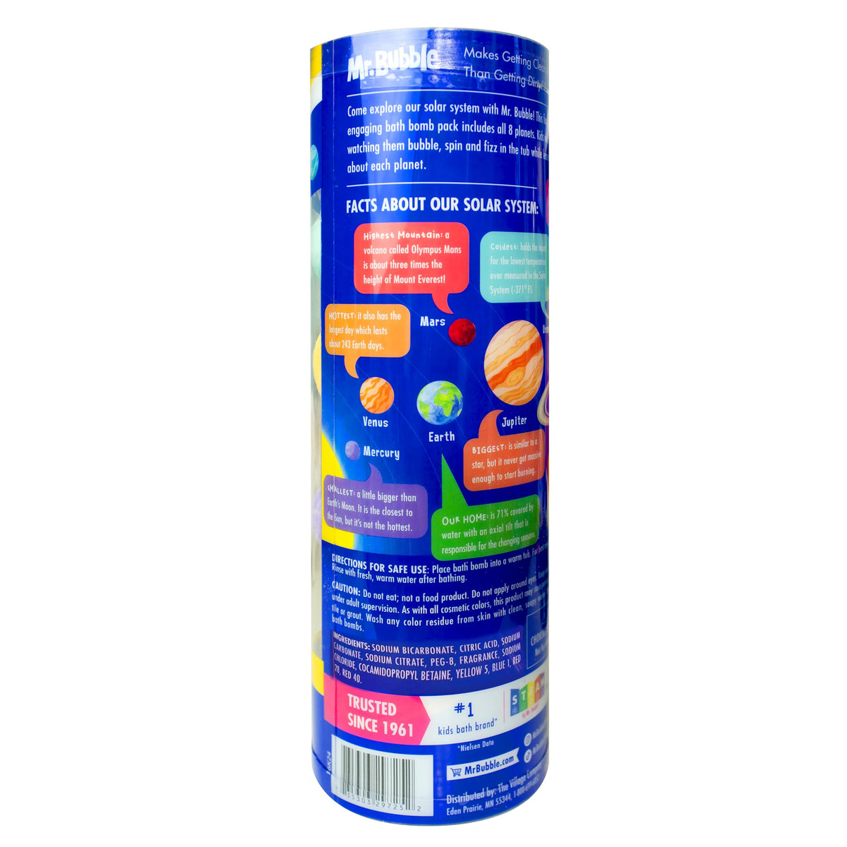 Premium imported USA children personal care product packaging detail.