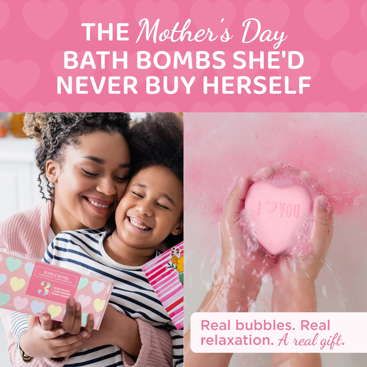 Two Sisters USA made luxury bath bombs arranged lifestyle shot next to a clean bathtub setup.