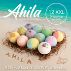 Twelve extra large aromatherapy bath fizzers in a premium gift box