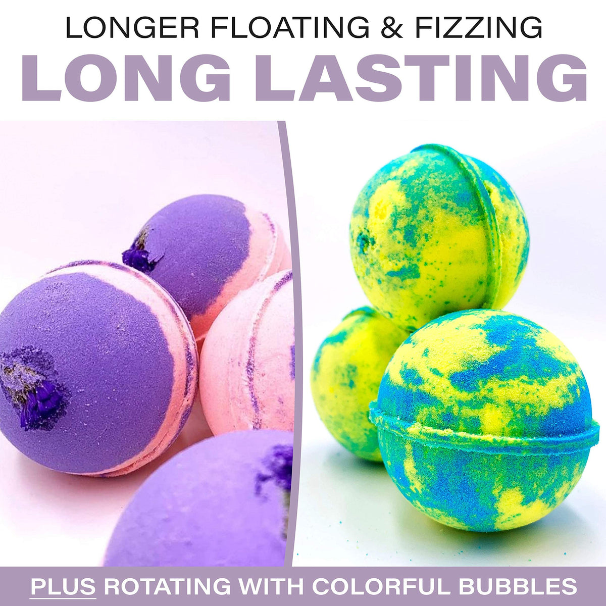Non staining bubbly bath bombs for home spa relaxation