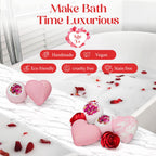 XmtJXn luxury shower steamers kit displayed with natural organic flower petals and ingredients