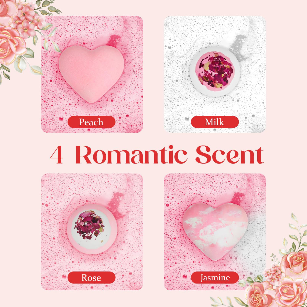 Premium handmade natural bath balls dissolving in warm water releasing colorful foam and aroma