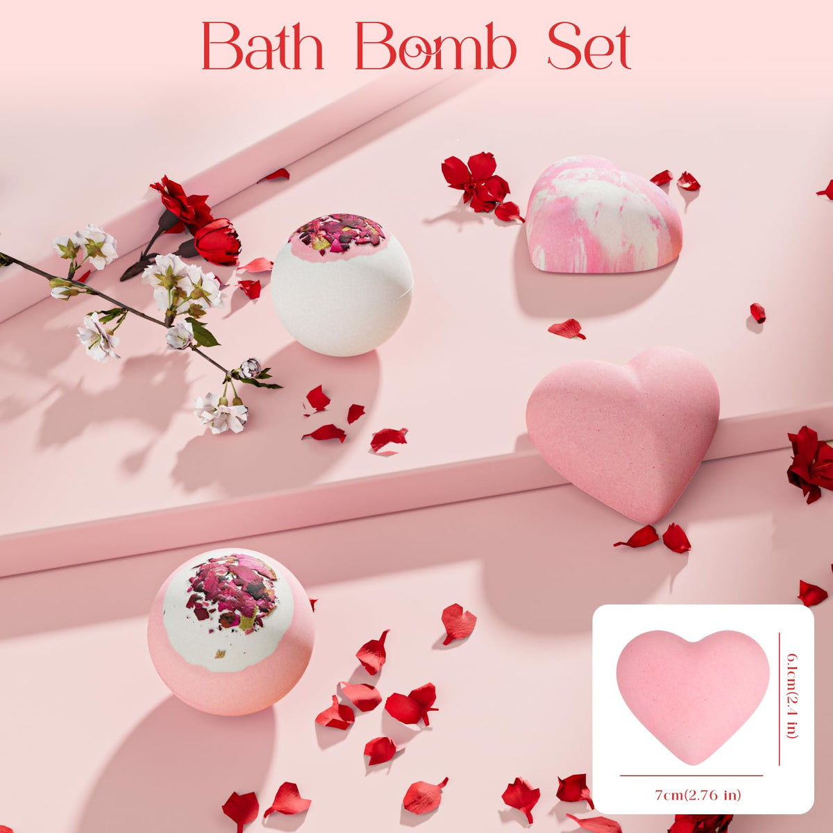 XmtJXn bubble bathbombs gift set showcasing the pack of four different aromatherapy scents