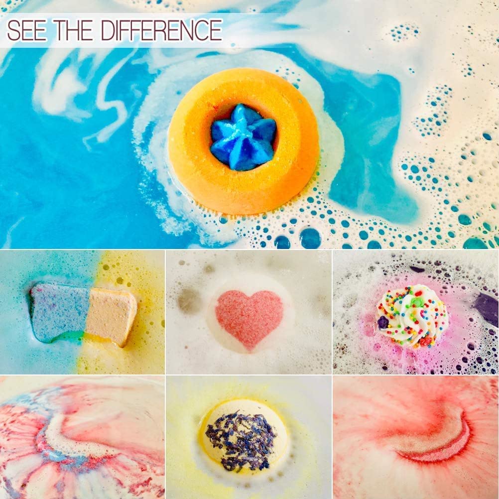 STNTUS INNOVATIONS handmade luxury bath balls in cupcake donut and heart shapes