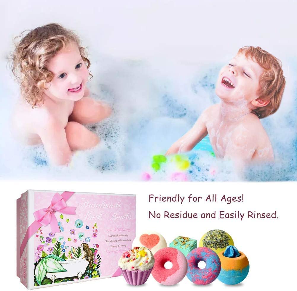 STNTUS INNOVATIONS seven count aromatherapy essential oil bath bombs individual wrapping