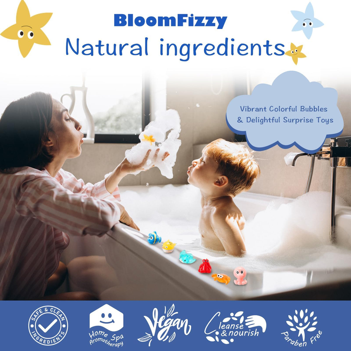 Collection of hidden non toxic sea animal resin toys discovered from dissolved bath fizzies.