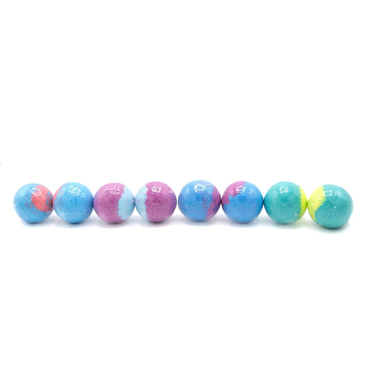 Taste Beauty colorful kids holiday stocking stuffer fizzers set close up view