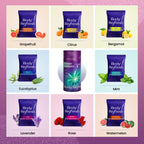 Close up of the essential oil infused spa tablets displaying different pastel colors.