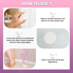 Infographic showing how hot water vapor activates the eucalyptus and mint essential oil steam.