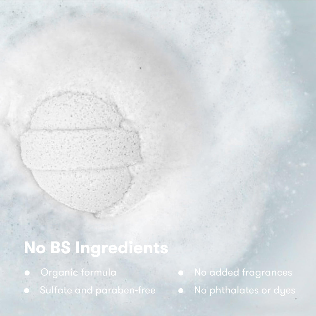 Frida Baby non medicated sick day relief bath bombs for toddlers showing clean ingredient highlights.