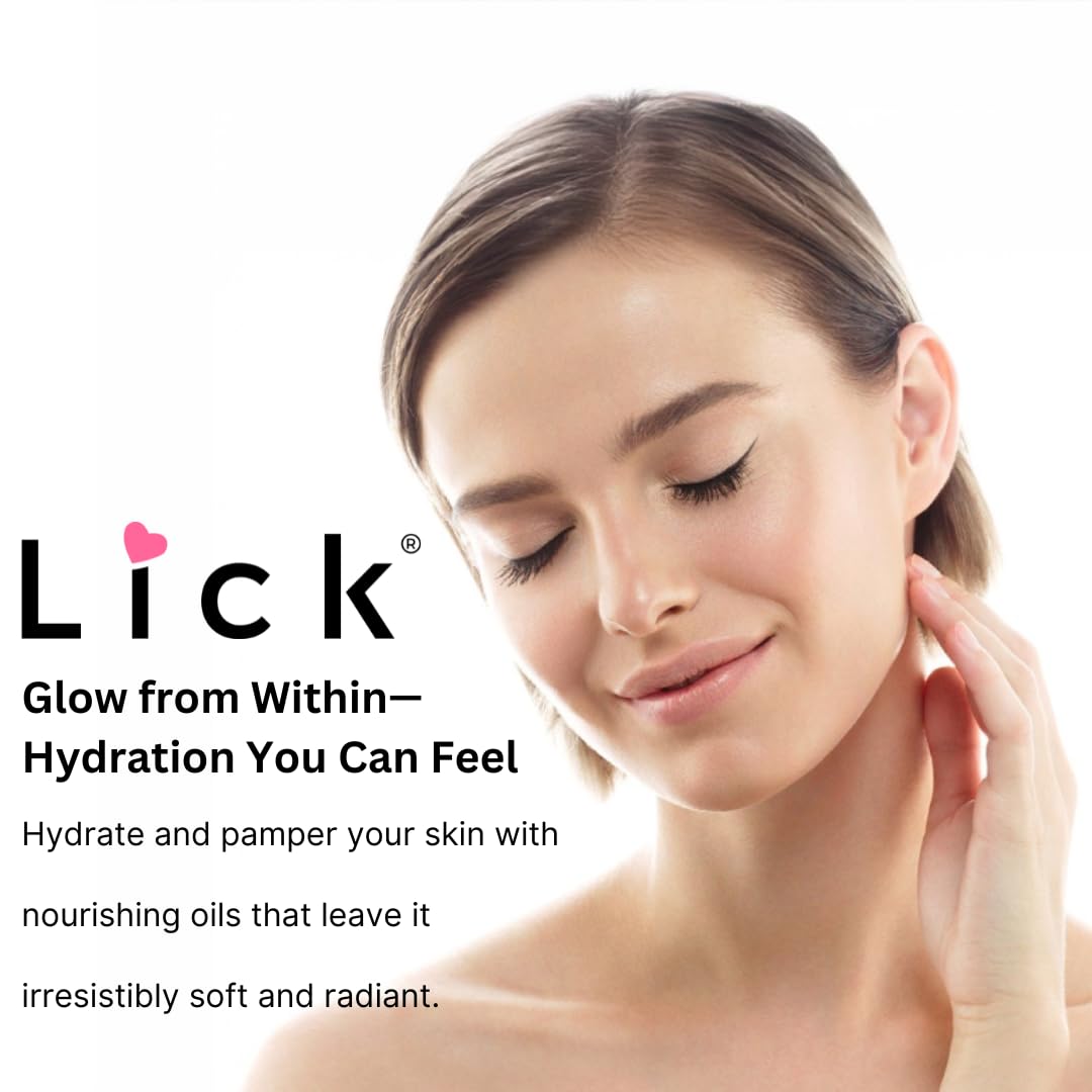 Lick non greasy aromatic bath oil bottle standing upright