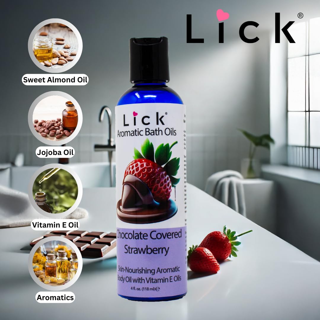Lick chocolate covered strawberry four fluid ounce relaxation soak