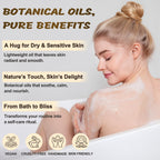 Rich milky emulsion formed by using the completed sweet almond shower oil on wet skin