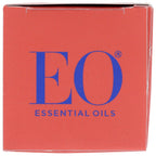 Back label view of EO natural bath oil featuring plant-based ingredients and B Corporation certification.