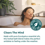 Vegan eucalyptus bath oil for respiratory wellness and clear breathing