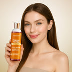 Majestic Pure daily hydrating body oil for smooth skin texture.