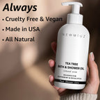 Natural spa gift body conditioner featuring tea tree oil and vitamin E.