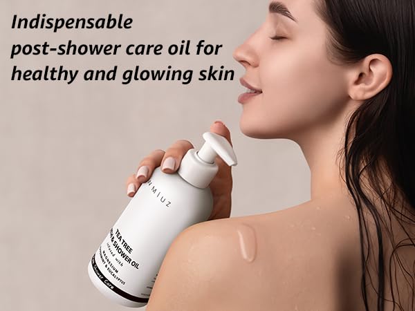 In-shower body moisturizer being dispensed from the pump for leg and body care.