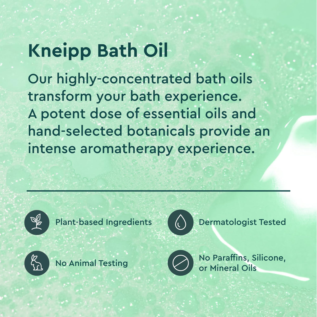 Kneipp herbal bath oil measuring cap view showing concentrated liquid
