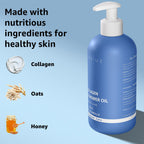 New Miuz post shower care moisturizer with oatmeal honey and vanilla ingredients