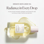 Laura Mercier forty eight hour hydration aromatic body oil placed on a premium vanity surface
