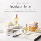 Premium packaging of Laura Mercier Ambre Vanille hydrating body oil highlighting product labels