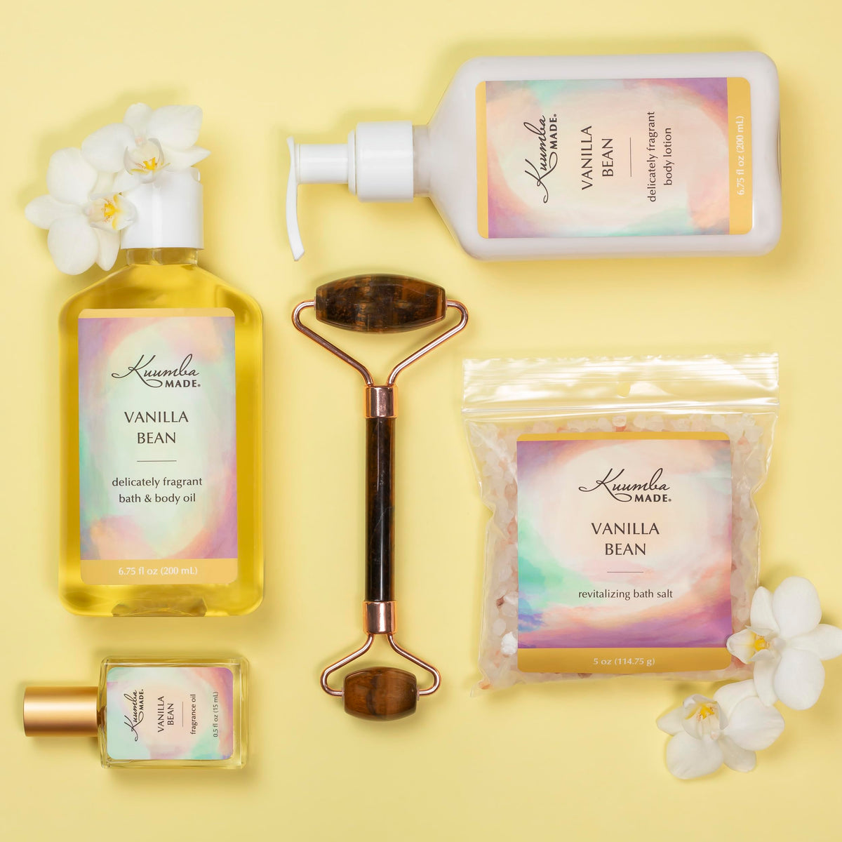 Vegan and cruelty-free botanical massage oil with organic jojoba and avocado extracts.