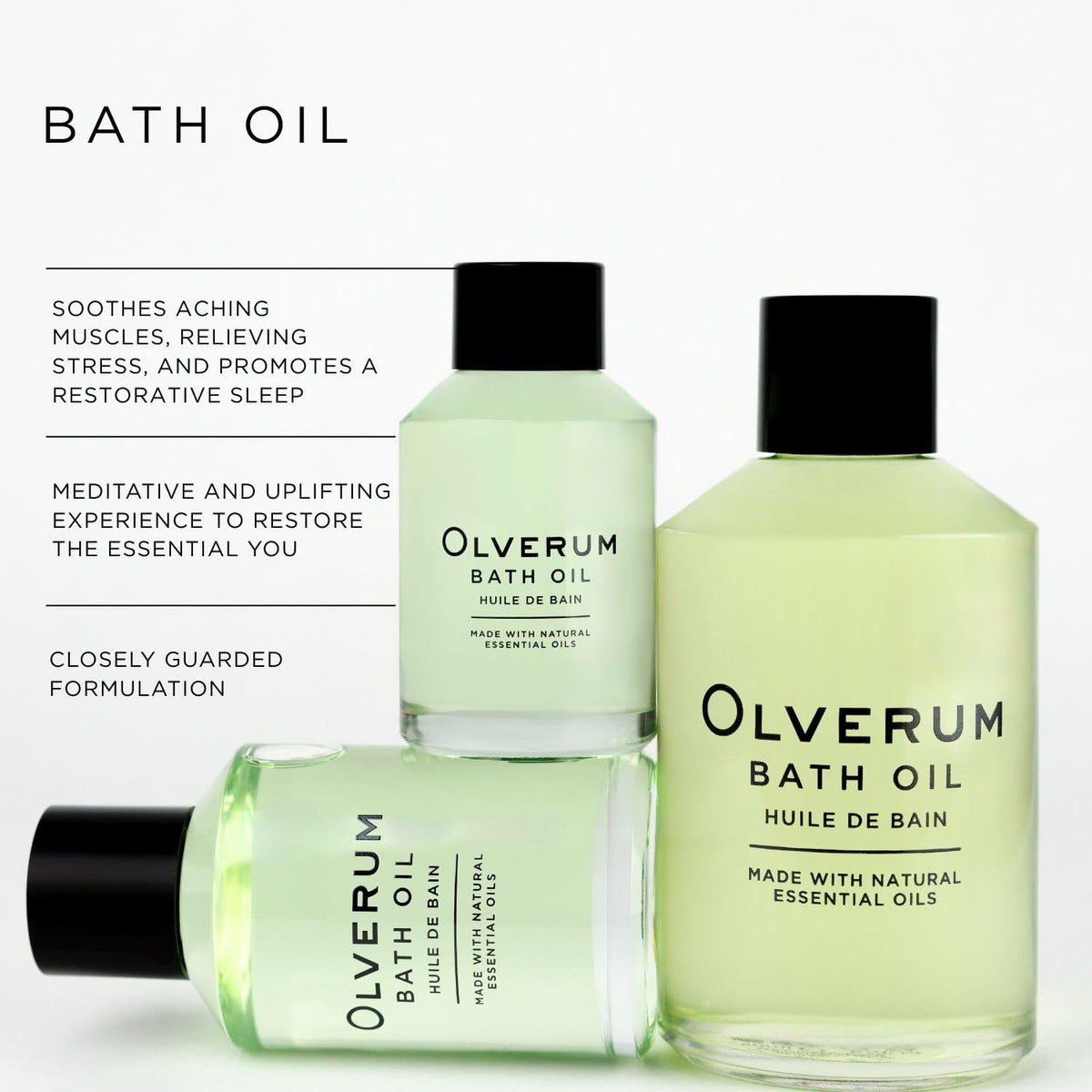 Olverum 125ml botanical bath soak retail packaging box