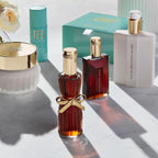 Estée Lauder oriental spicy bath oil bottle showcasing the rich amber liquid
