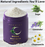 Cleansing Sage Moon Milk Bath Soak jar label details