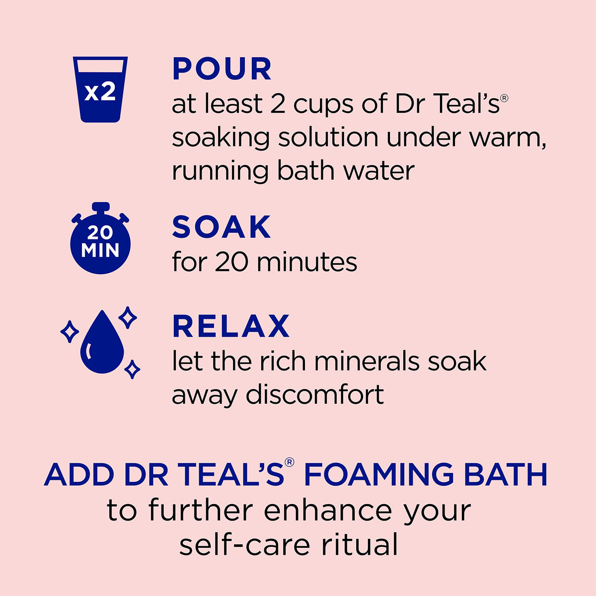 Dr Teal's magnesium soak packaging details