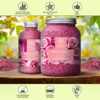 Side view of Aromatika rose bath salts packaging