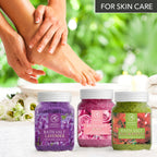 Instructions label on Aromatika rose bath salt jar
