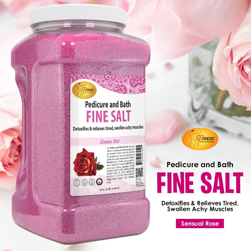 Spa Redi Sensual Rose salt texture close up