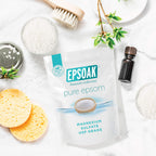 Two 5 pound bags of Epsoak Epsom Salt side by side