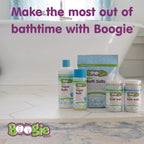 Close up of Boogie Kids Soothing Bath Salts eucalyptus scent details