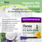 Thena sitz bath soak packaging and branding details