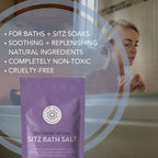 Close up of botanical blend inside Pure Body Naturals salt soak