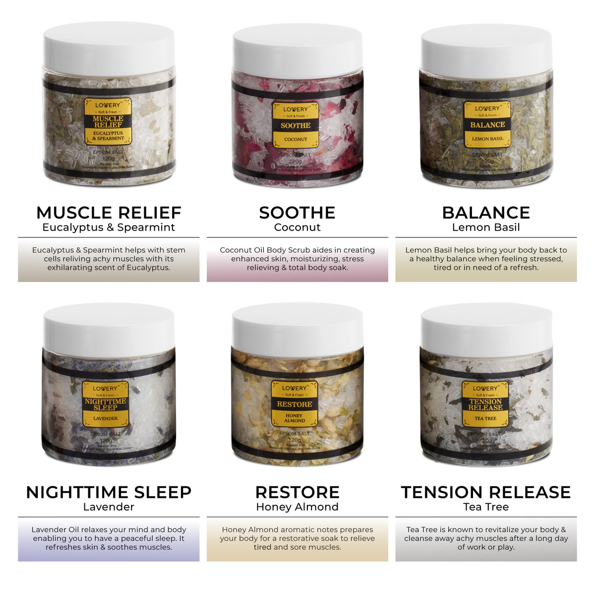 Natural body scrub application demonstration showing the texture of the exfoliating crystals with essential oils.