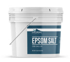 Close up of pure magnesium sulfate crystals texture
