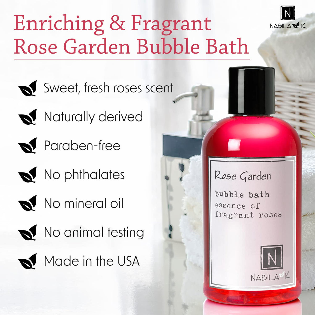 Natural and organic aromatherapy bubble bath packaging showing brand label