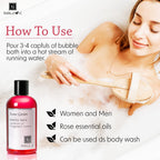 Gentle sulfate free body wash and shampoo rich floral foaming bubbles