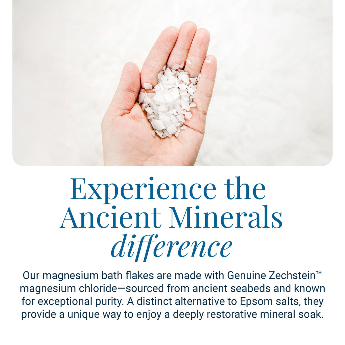 Ancient Minerals 8 lb bag packaging for mineral soaks