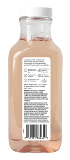 Close up of Aura Cacia lavender bubble bath label