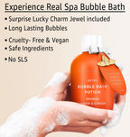 Orange ginger and lemon scented bubble bath liquid